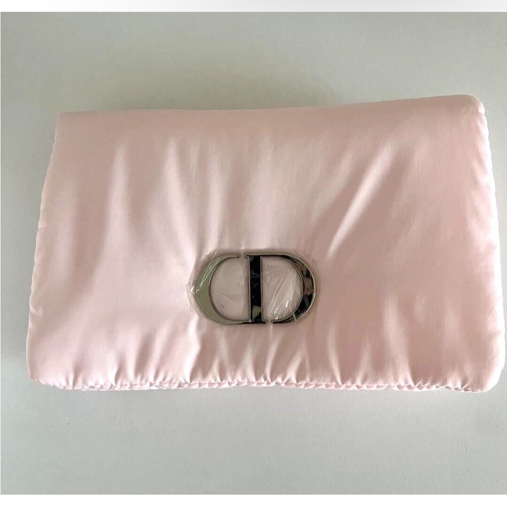 Dior Blush Pink Wristlet with Silver Logo